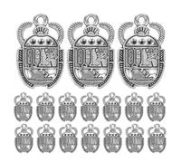 Healeved 25 Colgantes de Escarabajo Egipcio Vintage de Metal Antiguo Dijes Artesanales para Collares y Pulseras Accesorios DIY para Llaveros Diseño Simbólico de Protección y