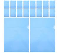 Healeved 25 Piezas Carpetas de Partituras Impermeables A4, 25 Unidades, Plástico Azul Resistente, Organizador de Documentos Apertura Lateral para Oficina, Escuela y Viaje