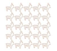 Healeved 25 Piezas Clip de Papel Forma de Animal, Clips Formas de Animales, Metal Dorado, Ciervo, para Sujetar Tarjetas y Archivos, Marcapáginas, Cuadernos y Álbumes de Recortes