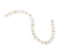 Healeved 26 Cuentas Sueltas de Concha Blanca 8Mm Letras del Alfabeto Forma de Corazón Planas y Redondas para Pulseras Collares y Manualidades DIY