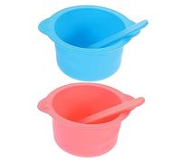Healeved 2juego Revestimiento De Silicona Resistente Altas Temperaturas Recipiente Para Calentador De Cera Con Raspador Para Facilitar La Mezcla Para