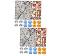 Healeved 2juegos Accesorios Para Trenzas y Extensiones De Cabello De Perlas Para Peinados y Dreadlocks De Decoración Para Pelo y