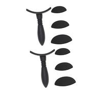 Healeved 2juegos Aplicador De Sombra De Ojos De Herramienta De Maquillaje Práctica Sello Rápido Para Sombras Kit De Mangos Negros