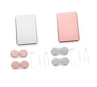 Healeved 2juegos Caja Portátil para Lentes De Contacto Estuche De Viaje Resistente y Ligero