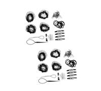 Healeved 2juegos Moño Para Cabello De Unidades Diseño Invisible y Elástico Para Bailarinas y Peinados Neat Accesorios Para Mujeres y Niñas