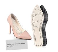 Healeved 2pares of Cow Leather Insole Pads for High Heels Breathable Sweat-absorbing Soft and Comfortable