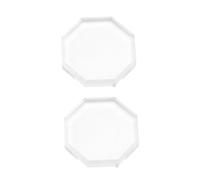 Healeved 2piezas Almohadillas Cristal Para Injerto Pestañas Bandeja Vidrio Transparente Para Salones