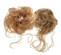 Healeved 2piezas Anillo Cabello Peluca Postizo Moño Despeinado Elástica Para Mujer Para Recogido De Pelo Fiesta