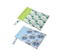 Healeved 2piezas Bolsa de Almacenamiento para Compresas Menstruales Bolsa Portátil de Doble Bolsillo Diseño de Impresión Digital para Viajes Cuidado Infantil y Organización de Artículos