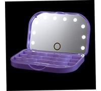 Healeved 2piezas Caja De Almacenamiento De Pestañas Falsas Espejo Led y Diseño Organizador Práctico y Para y Maquillaje Protección y Limpieza De Pestañas Postizas