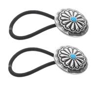 Healeved 2piezas Coleteros Metálicos De Estilo Occidental Para Mujer Conchas Decorativas Boho Accesorios De Cabello Retro Para Coleta Adorno Floral Elegante