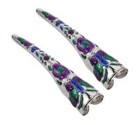 Healeved 2piezas Conjunto De Armadura De Uñas Postizas Decoraciones Dijes Para Uñas Garras Para Dedos Para Espectáculo De Danza Dramática Halloween Disfraz De Cosplay Para Mujer