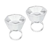 Healeved 2piezas Copas De Pegamento Para Pestañas Anillo De Cristal Herramientas Para Injertar Pestañas Anillos De Para Tatuajes