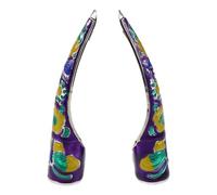 Healeved 2piezas Cubreuñas Estilo Real Chino para Cosplay Fiestas Espectáculos Puntas de Uñas Postizas Desmontables Joyas para Uñas de Bisutería para Disfraces de Reina y Eventos