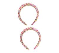 Healeved 2piezas Diadema Ancha De Para Mujer Accesorio De Estilo Delicado Para Maquillaje y Lavado Facial y Cómoda Hecha Esponja Para Tipo De Cabello