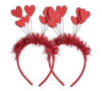 Healeved 2piezas Diadema De Corazón De Brillos Para Día De San Valentín Accesorios De Fiesta Para Mujeres Adorno Para Eventos Festivos y Fotografía