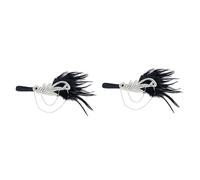Healeved 2piezas Diadema De Rincón De Brillantes Con Accesorios De Pelo Para Actuaciones Escenario Estilo Europeo Negro Con Brillantes Blancos Para Bodas y Fiestas