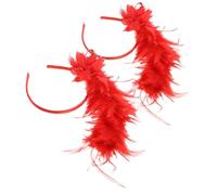 Healeved 2piezas Diadema Plumas Para Mujer Tocado De Carnaval Banda Cabello Vintage Decoración Cabeza Para Fiestas y Eventos Especiales
