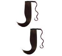 Healeved 2piezas Extensiones De De Caballo Rizadas Sintéticas Postizo De Cabello Fácil De Usar Para Fiesta Cosplay y Uso Diario Aumenta El Volumen y Longitud Minutos