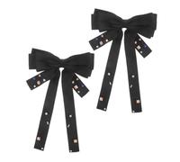 Healeved 2piezas Franceses Cabello Horquillas De Cinta De Satén Accesorios Elegantes Para Mujeres y Perfectos Para Bodas y