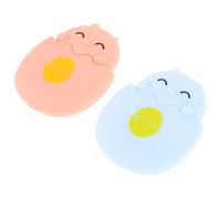 Healeved 2piezas Jabón Desechables Portátiles Para Lavado De Manos Jabón Papel Para Acampar y Viajar Rosa y Azul Para Uso Escolar y Oficina