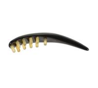 Healeved 2piezas Masajeador De Meridianos De Espalda Peine De Cuerno De Búfalo Herramienta De Raspado Para Masaje Del Cabelludo y Alisado Del Cabello Diseño Seguro y Duradero