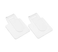 Healeved 2piezas Paletas De Uñas Acrílicas Paletas De Maquillaje Aplicador De Mano Bases Primers Delineadores Transparente