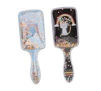 Healeved 2piezas Peine De Masaje De Plástico Diseño De Animales De Peines De Color Arcoíris Para Peinar y Relajar El Cabello Para Familiares y