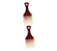 Healeved 2piezas Peine De Plástico Para Peinado Profesional Peine Desenredante Para Cabello Herramienta De Estilo Para Salón Color Café