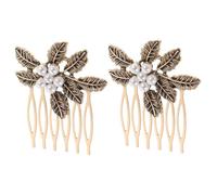 Healeved 2piezas Peine Para Boda Horquillas Pelo De Novia Floral Vintage Accesorios Pelo De Mujer Elegante Para Damas De Honor y Mujeres