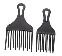 Healeved 2Piezas Peines de Peluquería Negros de Plástico con Peine Multiusos Desenredar y Peinar