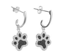 Healeved 2piezas Pendientes De Plata De Ley Forma De Pata De Perro Colgantes Para Mujer Joyas Únicas De Garra De Animal Para Uso Diario y Eventos Especiales