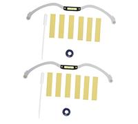 Healeved 2piezas Regla De Cejas Premium Metálica Medidor Horizontal Para Diseño De Cejas Herramienta Práctica y Duradera Para Simetría