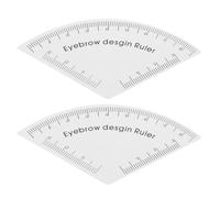 Healeved 2piezas Regla Guía para Cejas de Pvc Plantilla para Dibujar Cejas Herramienta para Medir Accesorios de Maquillaje Permanente Ayuda para Modelar Salón