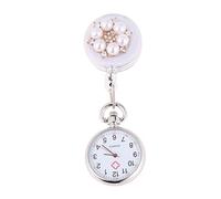 Healeved 2piezas Relojes De Bolsillo para Enfermeras Médicos y Estudiantes Clip De Plástico Flexible para Pruebas y Enfermeros Modernos Relojes De Bolsillo con Carrete para Sujetar
