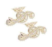 Healeved 2piezas Rhinestone Music Note Hair Clips Large Accessories for Thick Hair Elegant Styling for Women and Girls