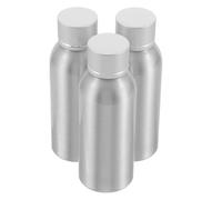 Healeved 3 botellas de viaje de aluminio - Frasco de maquillaje de 100 ml con tapa de rosca - Recipientes rellenables para aceites esenciales, perfumes y productos para el cuidado de la piel