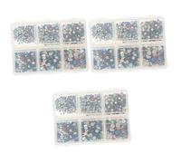 Healeved 3 Juegos accesorios de diamantes de imitación planos accesorios de uñas hair topper encantos de cristal de uñas arte de uñas pegatinas pedrería encantos de uñas clavo