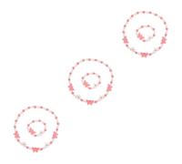 Healeved 3 Juegos Juego De Pulseras Para Chicas Collares De Niña Joyería De Las Niñas Kit De Pulsera y Collar De Cuentas Pulsera De Para Niñas Pulsera De Cuentas Perla