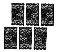 Healeved 3 pares Guantes Cortos de Encaje Negros para Mujer sin Dedos Elásticos y Transpirables Protección Solar para Conducción y Fiestas