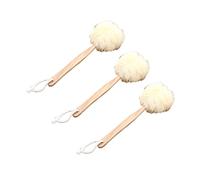 Healeved 3 Piezas accesorios de baño esponja baño esponjas baño lufa exfoliante cepillo de ducha para el cuerpo depurador bañera de bebé mango largo bolas de baño tómate un baño puff tina