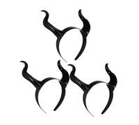 Healeved 3 Piezas Accesorios para Cabello de Cuerno Tocado de Cuernos Pequeños de Demonio Diadema para Disfraz de Halloween Fiesta de Disfraces Temáticos