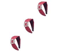 Healeved 3 Piezas Aro De Pelo Ancho Diademas De Moda Diademas Anchas Cruzadas Aros De Pelo Con Cruz Sombreros Envueltos Tela Tocado De De Imitación Pelo De Tela