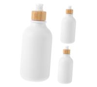 Healeved 3 piezas Botellas Dispensadoras de Jabón para Baño Unidades Botellas Recargables de Pet con Diseño de Pulsador Antideslizante y Acabado Mate para Champú Loción y Gel de Ducha