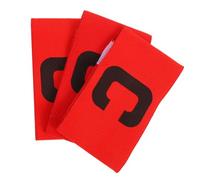 Healeved 3 Piezas Brazalete del Equipo de Fútbol Rojo Ajustable y Elástico para Capitanes, Cómodo y Antideslizante Adecuado para Entrenamientos y Partidos