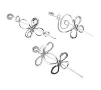 Healeved 3 Piezas Clips de Pelo Vikingos de Aleación Hueca Vintage con Diseño Retro de Metal para Peinados Tradicionales y Recogidos de Novia