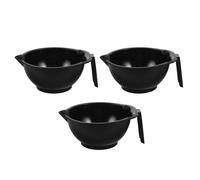 Healeved 3 Piezas Cuenco Diseño Profundo Teñir Cabello Negro Peine Incorporado de Plástico para y Marcas Claras y Base Antideslizante para Tratamientos de Belleza en Salones