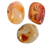 Healeved 3 Piezas de Piedra Semipreciosa Sardonyx Natural Irregular Propiedades Curativas para Aliviar Estrés y Decorar el Hogar o Fabricar Joyería Color Aleatorio