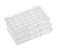 Healeved 3 Piezas estuche de maquillaje de viaje constituir contenedor de maquillaje de viaje Organizador portátil AS ABS PP Transparent