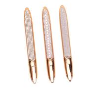 Healeved 3 piezas Lápices Delineadores de Ojos Adhesivos Autoadherentes con Punta y Rápida Secado Resistentes al Agua Smudge Colores Plata y Rosa para Maquillaje Duradero y Natural